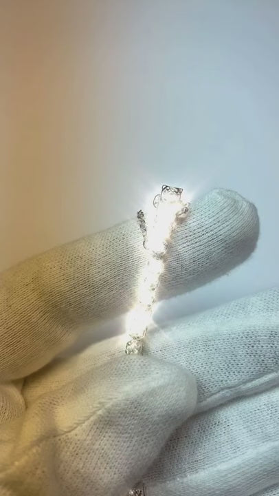 5 Carats Round Real Natural Earth Mined Diamond Tennis Bracelet Women White Gold Jewelry