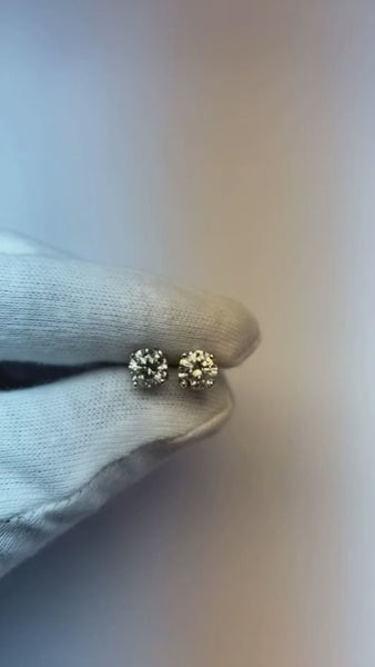 Brilliant Cut Diamond Stud Earrings 2 Carats Jewelry