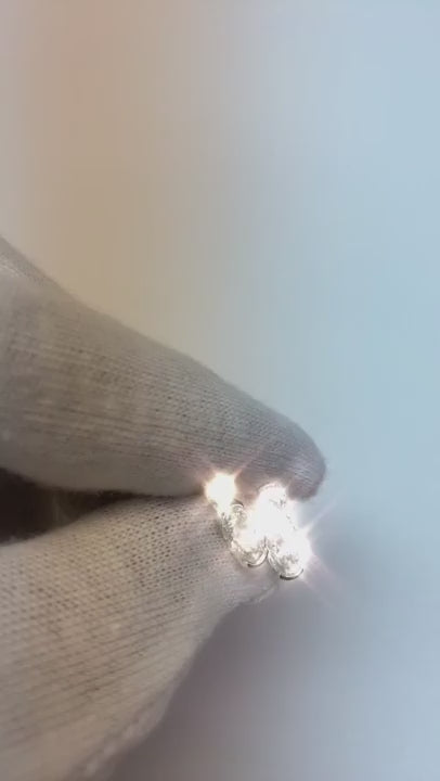 Oval And Round Cut Natural Earth Mined Diamond Drop Earring 2.50 Carats Women Jewelry