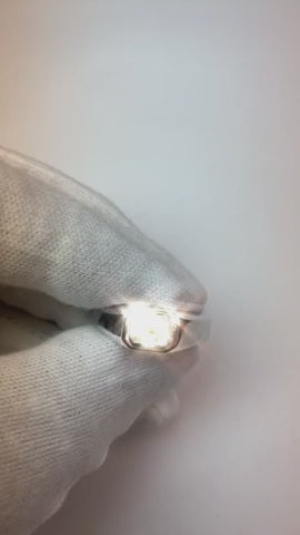 Solitaire Emerald Diamond Men's Ring 1 Carat Gold 10K