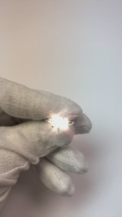 Natural Earth Mined Diamond Solitaire Ring Old Mine Cut 2 Carats Classic White Gold 14K