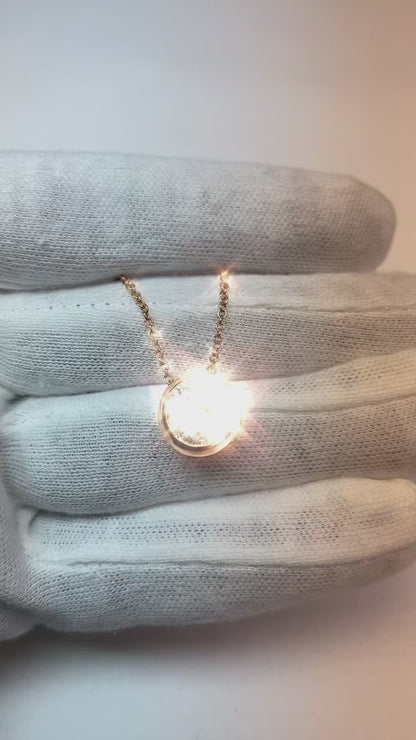 4Ct Round Cut Big Natural Earth Mined Diamond Solitaire Pendant White Gold Lady Jewelry