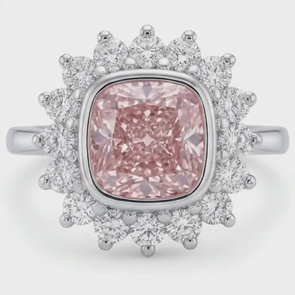 Pink Diamond Ring 2.5 Carat Emerald