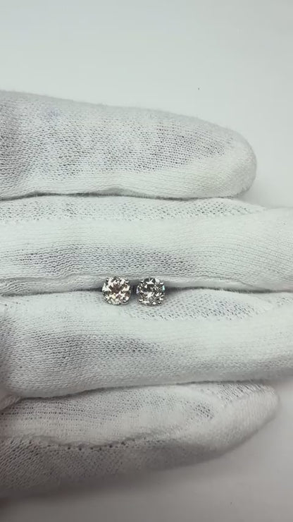 Old Miner Real Natural Earth Mined Diamond Stud Earring 1.60 Ct. White Gold 14K