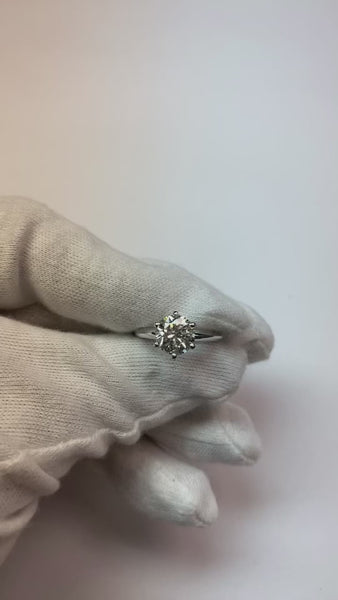 Classic Solitaire Round Mined Diamond Engagement Ring 2 Carats White Gold