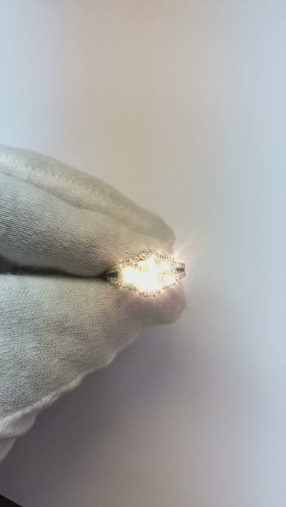 4.50 Carats Oval Cut Natural Earth Mined Diamond Anniversary Ring Split Shank