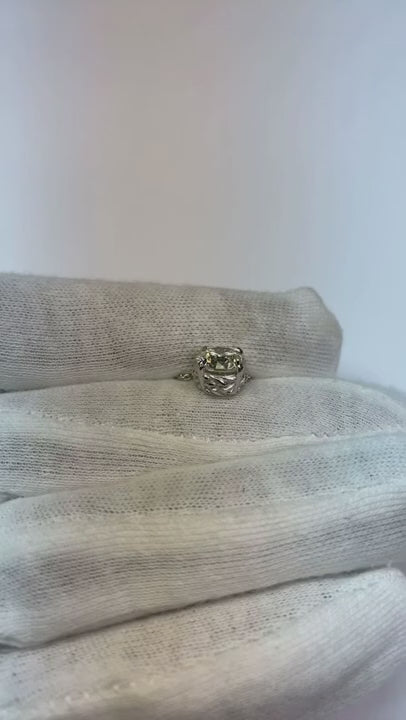 3 Carat Big Round Natural Earth Mined Diamond Necklace Pendant Solid White Gold 14K