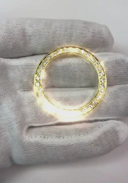 Custom 5 Ct Mined Diamond Bezel To Fit Rolex Datejust & President Watch 36 Mm