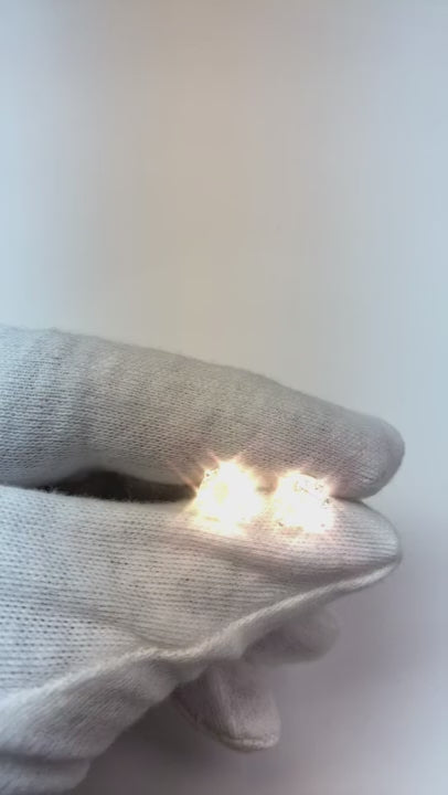 Women Round Cut 4 Carats Genuine Natural Earth Mined Diamond Stud Earring Solid White Gold 14K