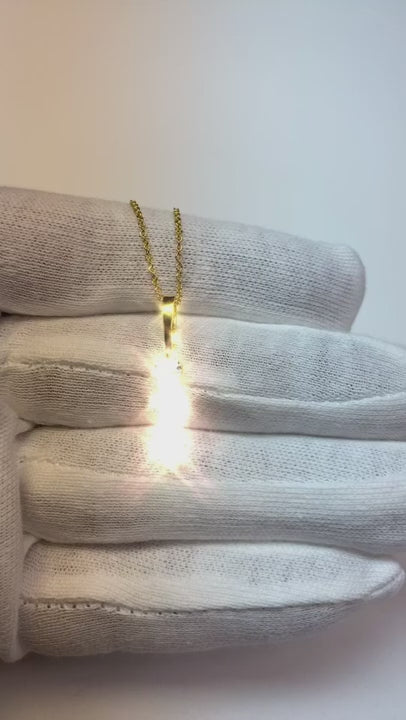 Round White Natural Earth Mined Diamond Journey Necklace Pendant 1.9 Carat White Gold 14K