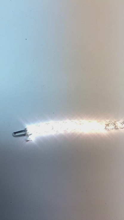 Round Brilliant Cut Genuine Natural Earth Mined Diamond Tennis Bracelet Beautiful 5 Ct WG 14K