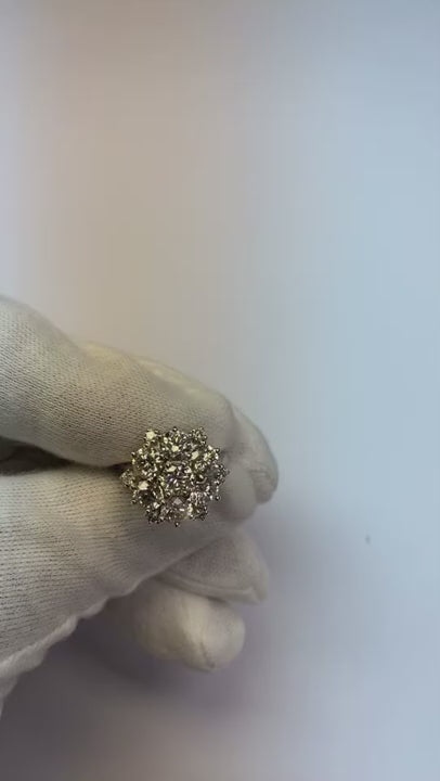 Real Natural Earth Mined Diamond Engagement Ring 3.80 Carats Antique Style Women Jewelry