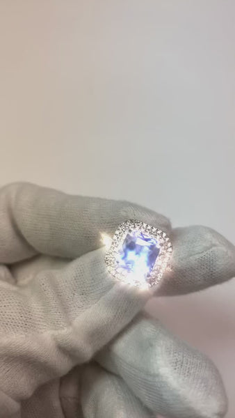 Cushion Cut Sapphire Engagement Ring