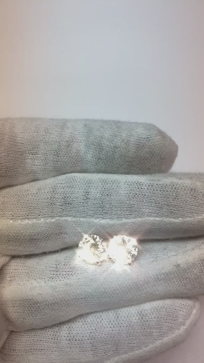 4.51 Ct. Natural Earth Mined Diamond Round Earrings Stud Platinum