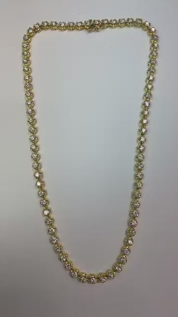 13 Ct White Gold Natural Diamond Diamond Tennis Necklace Fine Jewelry