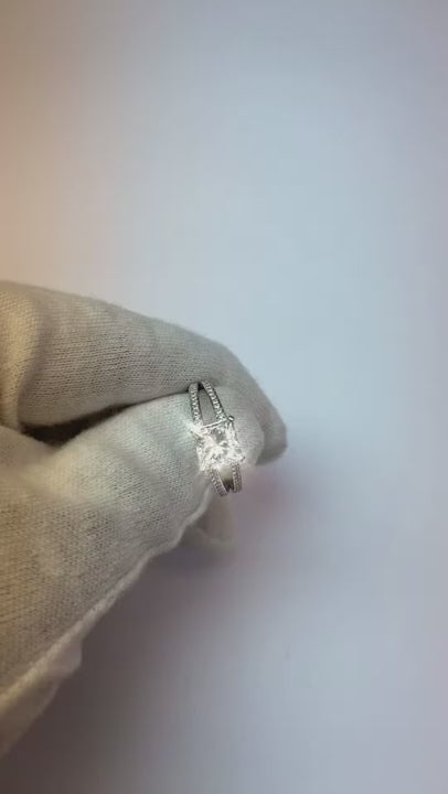 Genuine Natural Earth Mined Diamond Anniversary Fancy Ring 3.51 Carat Princess Gold White