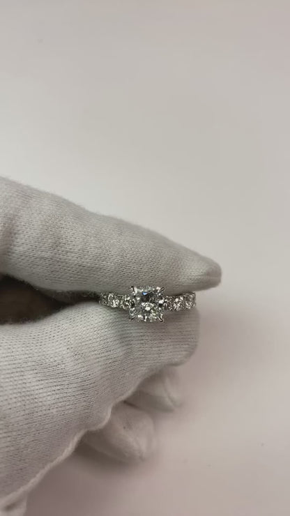 Cushion Anniversary Band Ring 4 Ct. Gold Ladies Jewelry Genuine Diamond