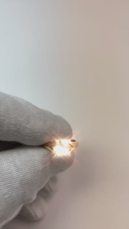 Rose Gold 14K 1 Carat Princess Cut Natural Earth Mined Diamond Engagement Ring Split Shank