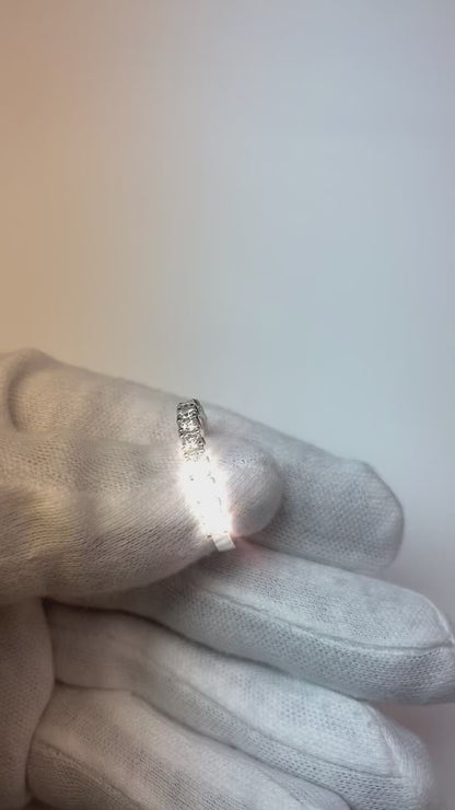 2.01 Carats Round Brilliant Natural Earth Mined Diamond Half Eternity Band Jewelry