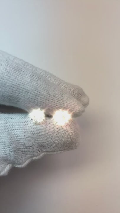 2 Ct Four Prong Set Princess Cut Natural Earth Mined Diamond F Vs1 Stud Earring