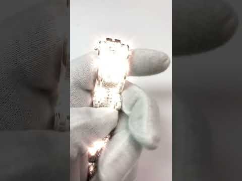 20 Carats Pave Set Princess Cut Diamond Men Bracelet White Gold 14K