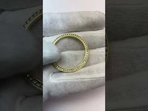 Yellow Gold 18K Custom Diamond Bezel To Fit Rolex Date Men's Watch 2 Ct
