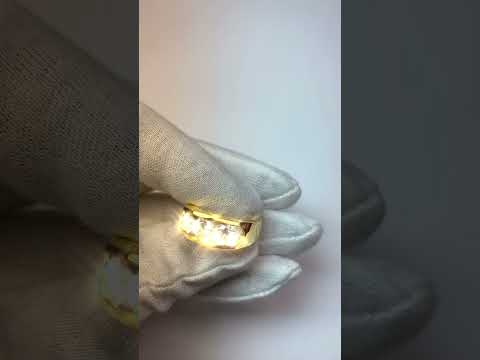 3 Stone Diamond Men's Ring Gold 2.50 Carats