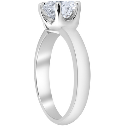Big 8 Carats Round Cut Lab Grown Diamond Solitaire Ring 14K White Gold