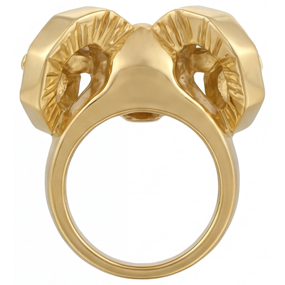 Purple Amethyst Gemstone Ring 0.10-ct 14K Yellow Gold – back view