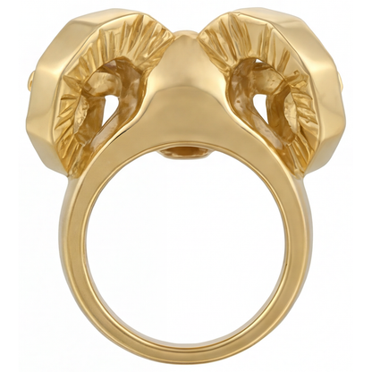 Purple Amethyst Gemstone Ring 0.10-ct 14K Yellow Gold – back view