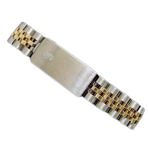 Rolex Ss & Gold Datejust Ladywatch Champagne Diamond Fluted Bezel