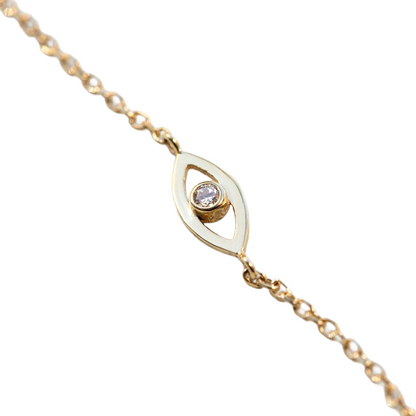 Round Lab Grown Diamond Bracelet 1 Carat Bezel Set Yellow Gold 14K