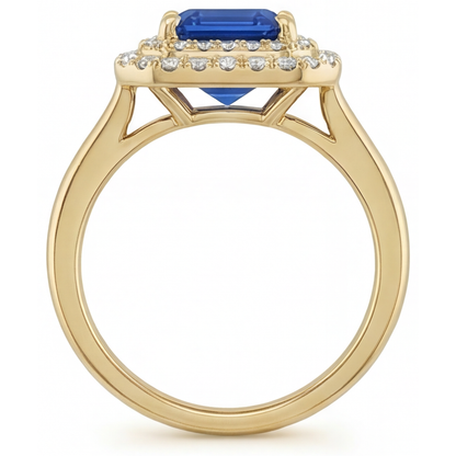 Fine Gemstone Ring 4 ct – profile view