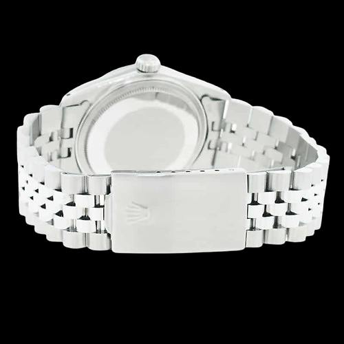 Ss Jubilee Bracelet Rolex Diamond Bezel Gray Roman Dial QUICK SET