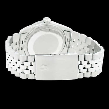 Ss Jubilee Bracelet Rolex Diamond Bezel Gray Roman Dial QUICK SET
