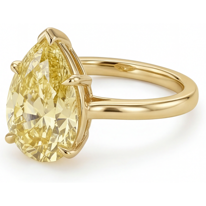 Yellow Canary Diamond Statement Ring 2-ct 14K Yellow Gold – profile view