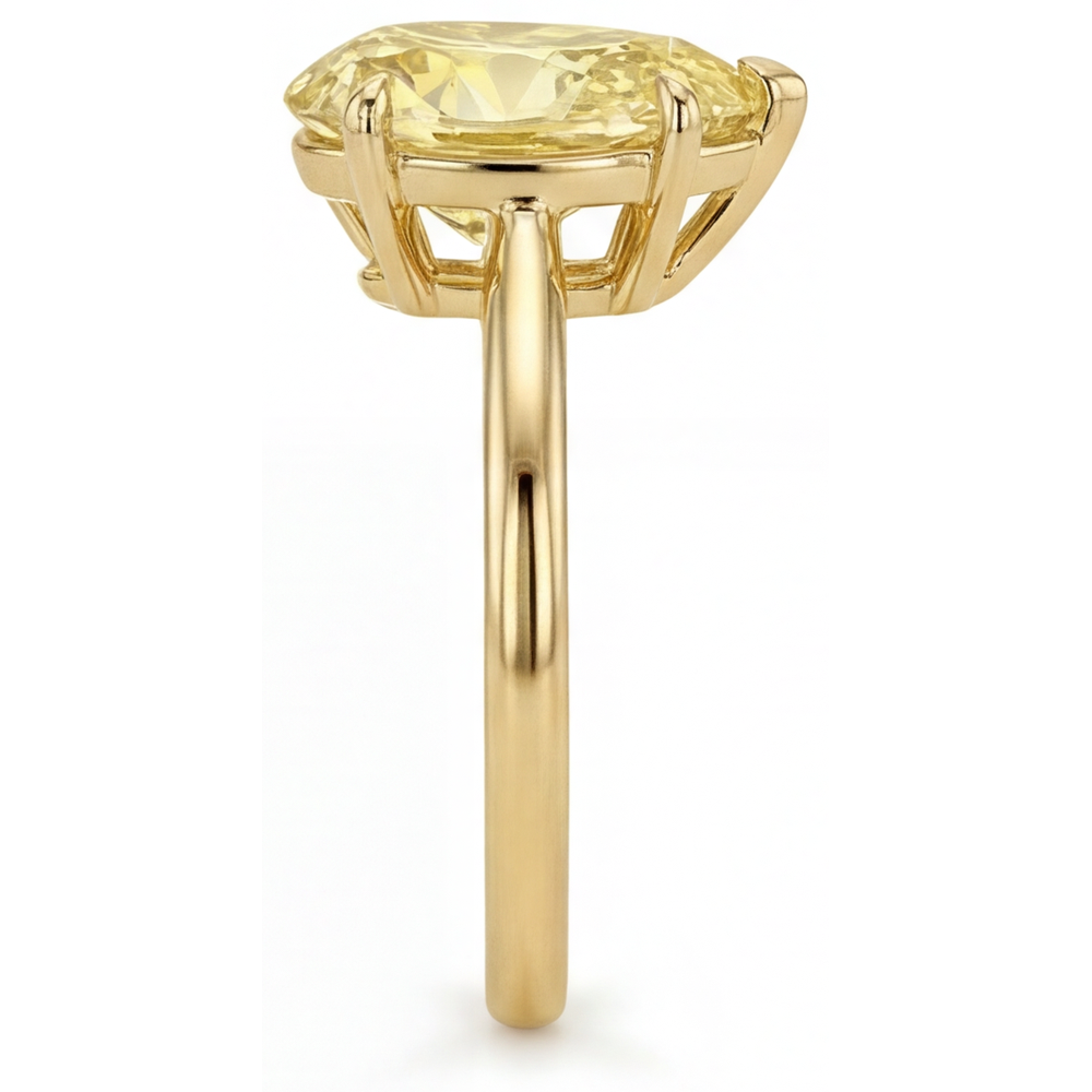 Custom Yellow Canary Diamond Statement Ring 2 ct – top view