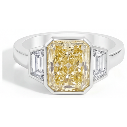 Brilliant Yellow Canary Diamond Statement Ring 3.25 ct – main view
