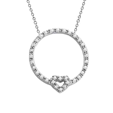 0.83 Ct Brilliant Cut Natural Earth Mined Diamonds Circle Pendant Necklace White Gold 14K