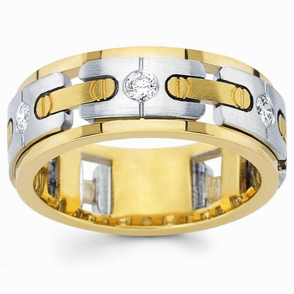 0.45 Carats Round Diamonds Men Engagement Band Jewelry New Mens Ring