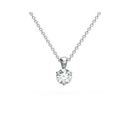 0.50 Carats Solitaire Round Cut Diamond Necklace Pendant
