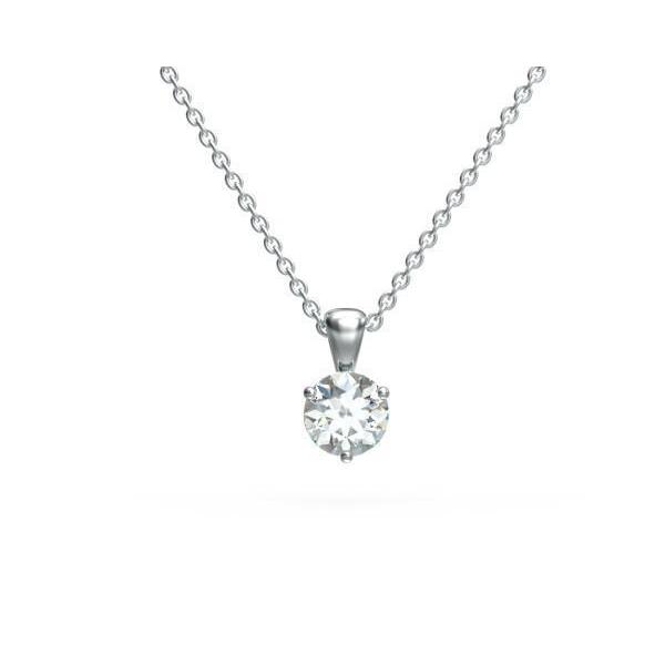 0.50 Carats Solitaire Round Cut Diamond Necklace Pendant Pendant