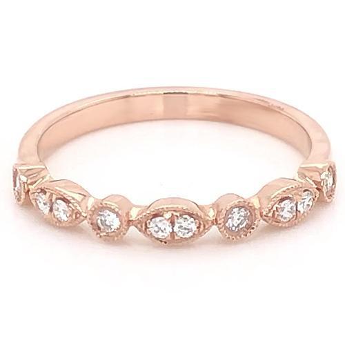 0.50 Carats Wedding Band Round Diamond Prong Set Women Jewelry Band