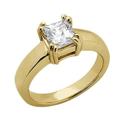 0.75 Carats Diamond Ring Solitaire Engagement Ring Yellow Gold 14K