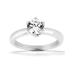 0.75 Carats Natural Earth Mined Diamond Solitaire Engagement Ring Prong Style