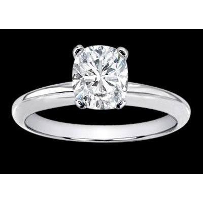 Fancy Lady’s Sparkling Vintage Style White Gold Solitaire Ring 