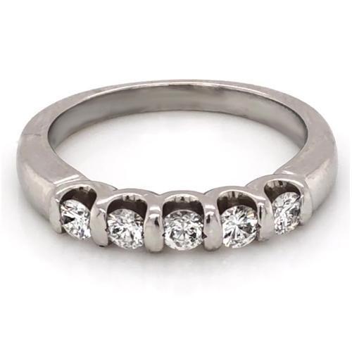 1 Carat Diamond Anniversary Band U Scallop Setting F Vs1 White Gold 14K Band