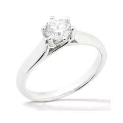 1 Carat Diamond Solitaire 6 Prong Jewelry Engagement Ring