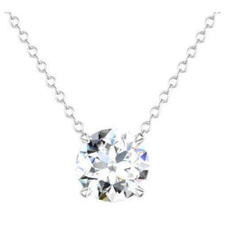 1 Carat Diamond Necklace Pendant White Gold Sparkling Jewelry