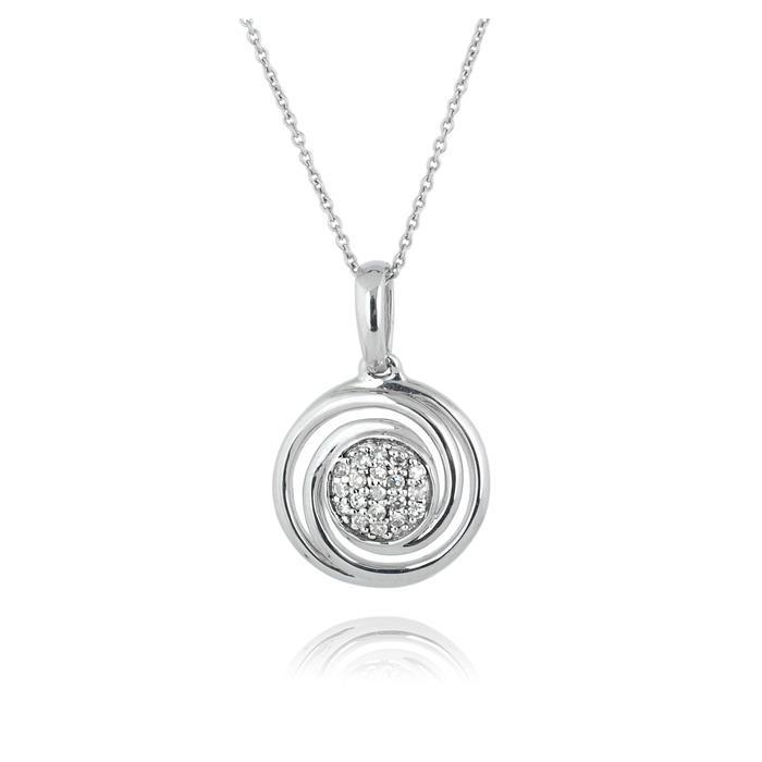 1 Carat Diamond Round Cut Pendant Necklace 14K White Gold Pendant